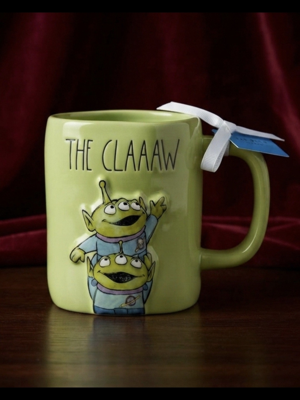 Disney Pixar Toy Story Alien The Claaaw Mug Green Ceramic Mug Rae Dunn NWT